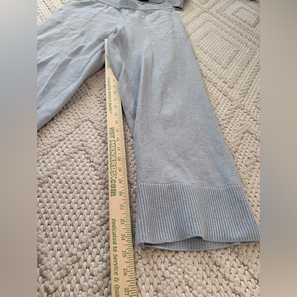 Free People Beach Light Blue Knit Cardigan and Pants Set Large - Picture 6 of 9